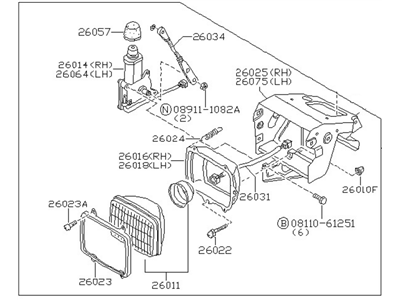 1984 Nissan 200SX Headlight - 26060-06F01