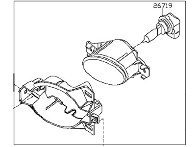 2006 Nissan Maxima Fog Light - 26150-ZK30A