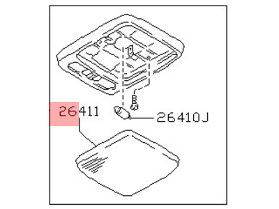 Nissan 26410-2Y060 Lamp Assembly-Room