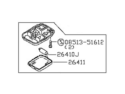 Nissan 26410-ET000 Lamp Assembly-Room