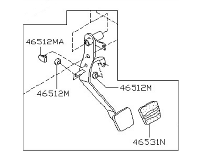 Nissan 46540-4Y900 Clutch Pedal