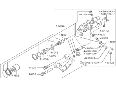 1991 Nissan Sentra Brake Caliper - 44011-58Y00