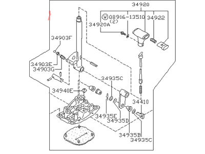 Nissan 34902-D1601 Transmission Control Device Assembly