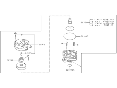 Nissan 22100-1E400 Distributor Assy