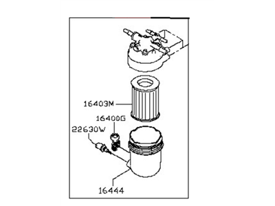 Nissan 16400-EZ40A Strainer Assy-Fuel