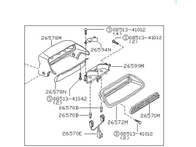 Nissan 26590-41F00 Lamp Assembly-Stop