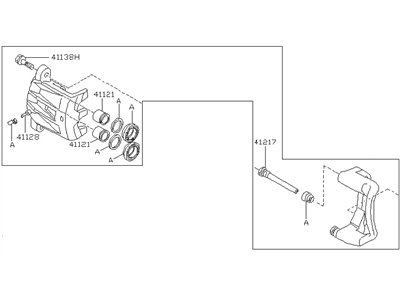 Nissan 41001-03P01 CALIPER Assembly RH