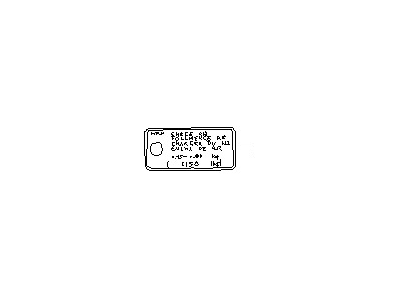 Nissan 27090-30P00 Label Air Con