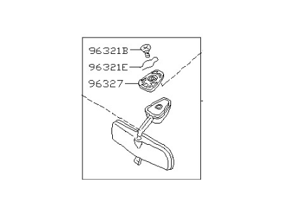 2002 Nissan Pathfinder Car Mirror - 96321-2W110