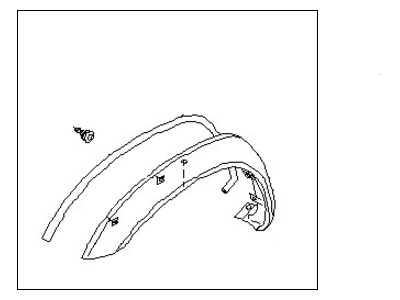 Nissan 63812-9Z441 Fender-Over, Front RH