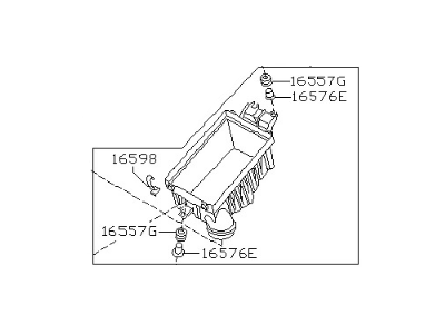 2001 Nissan Pathfinder Air Filter Box - 16528-0W000