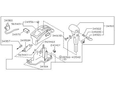 Nissan 34901-1W610 Transmission Control Device Assembly