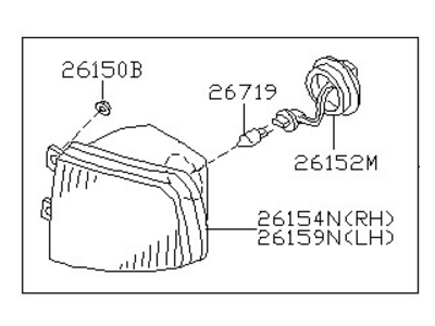 Nissan 26155-2W125 Lamp Assembly-Fog,LH