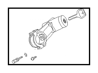 1985 Nissan Stanza Ignition Lock Assembly - 48700-D1625