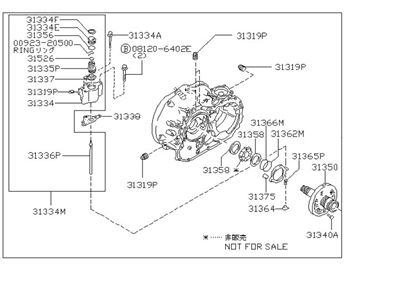 1992 Nissan Stanza Bellhousing - 31340-21X64