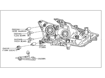 Nissan 26060-4RF4B Driver Side Headlight Assembly