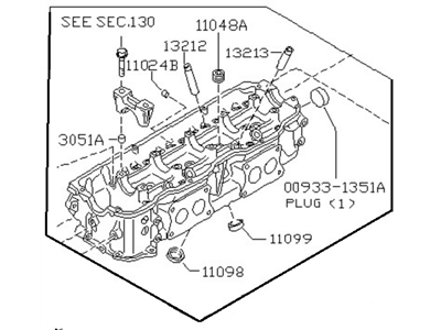 1996 Nissan Hardbody Pickup (D21U) Cylinder Head - 11040-F4001