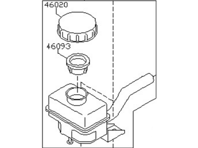 Nissan Murano Brake Master Cylinder Reservoir - 46090-5AA0B