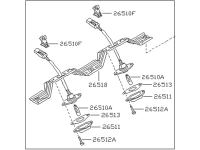 Nissan 26510-41G00 Lamp Assembly-License