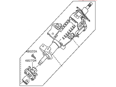 2010 Nissan Xterra Steering Column - 48810-ZZ80A