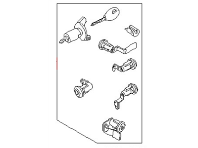 Nissan 99810-6B725 Key Set Cylinder Lock