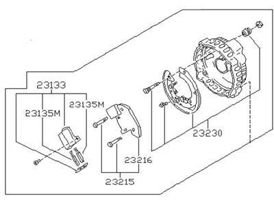 Nissan 240SX Alternator Case Kit - 23127-30R00