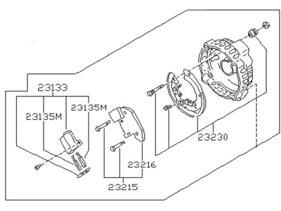 1991 Nissan 240SX Alternator Case Kit - 23127-30R00