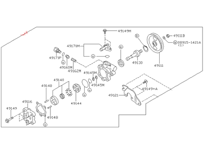 1995 Nissan 300ZX Power Steering Pump - 49110-40P00