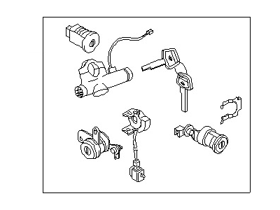 Nissan K9810-2Y923 Key Set-Cylinder Lock