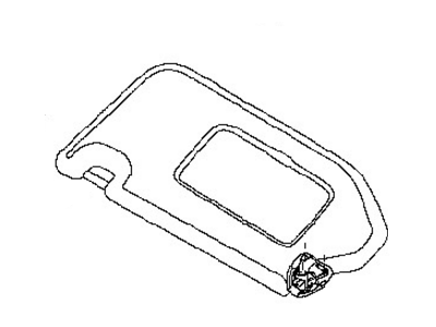 Nissan 96401-3KK0A Left Sun Visor Assembly