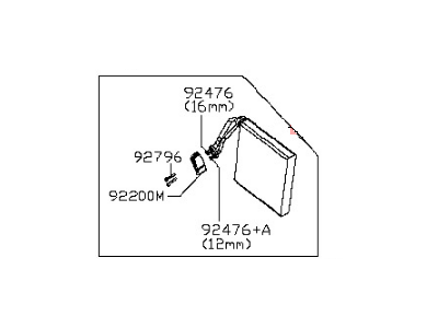 Nissan 27281-ZL80A EVAPORATOR Assembly Front
