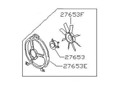 Nissan 92120-40F02 Fan & Motor Assy-Condenser