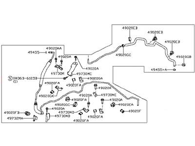 Nissan 49710-3KA0C Hose ASY Pump