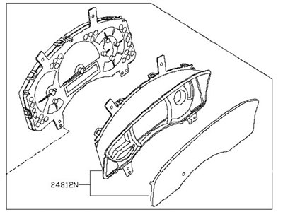 Nissan 24810-ZV03C Speedometer Instrument Cluster