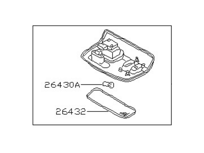 Nissan 26430-ZB002 Lamp Assembly-Map