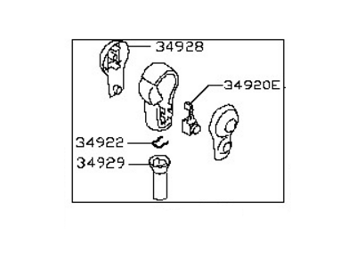 Nissan 34910-JM01D Knob Assembly-Control Lever Auto