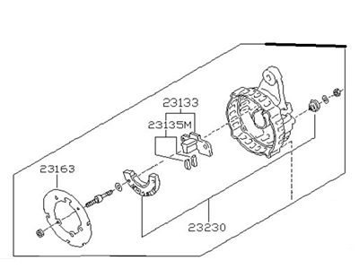 Nissan 23127-85E00 Cover Assy-Rear