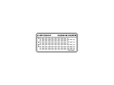 Nissan 98595-65U00 Label-Air Bag