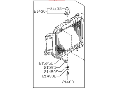 Nissan 21400-04A02 Radiator Assy