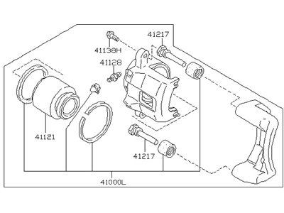 Nissan 41001-17E00 Brake Front RH