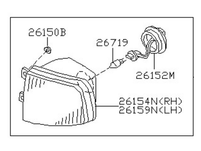 1997 Nissan Pathfinder Fog Light - 26150-0W025