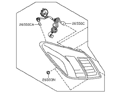 2010 Nissan Murano Back Up Light - 26550-1AA0B