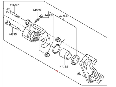 Nissan 44011-4CA0B CALIPER Assembly Front LH