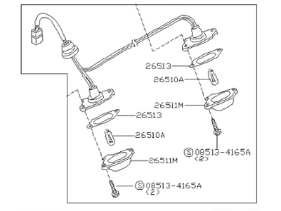 Nissan 26510-2W100 Lamp Assembly-Licence