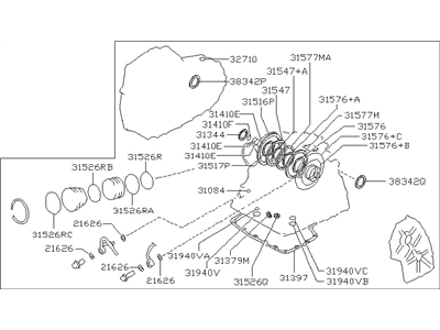 Nissan 31397-80X26 Gasket & Seal Kit-Auto Transmission