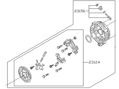 2018 Nissan Armada Alternator Case Kit - 23127-1LA1A