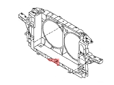 Nissan 62501-1EA0A Support-Radiator Core Center