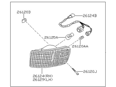 Nissan B6125-30P00 Lamp Assembly-Front Combination LH