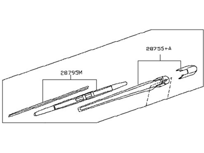 Nissan 28780-EL000 Rear Window Wiper Arm Assembly