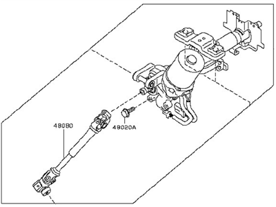 2013 Nissan Versa Steering Column - 48810-3AN0A